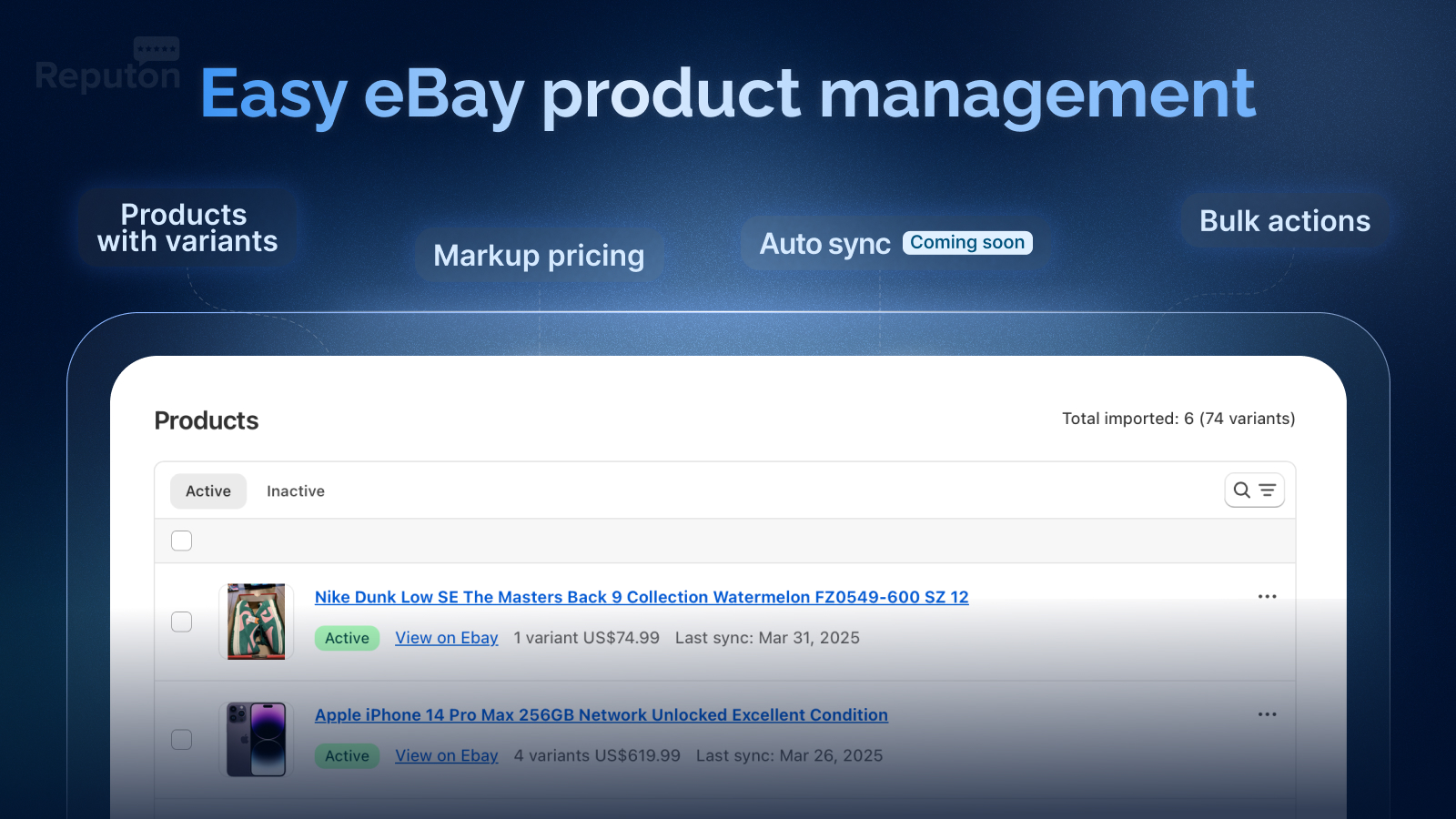 eBay price and stock auto-sync for Shopify