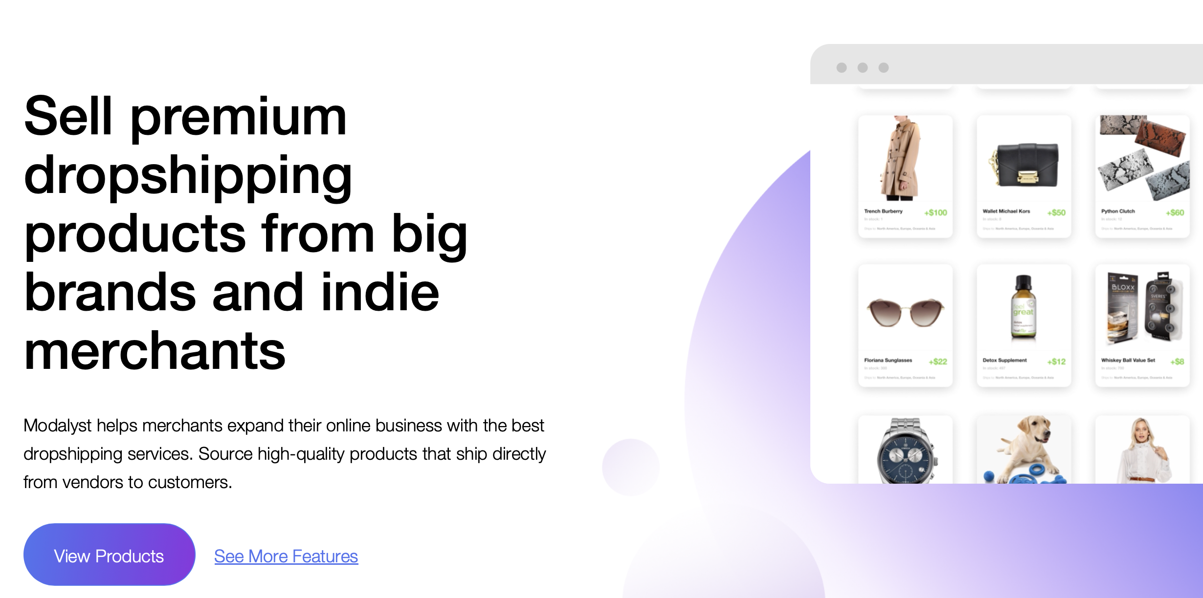 Modalyst dropshipping