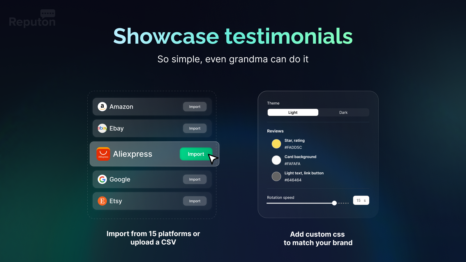 Photo and video testimonials widget Shopify